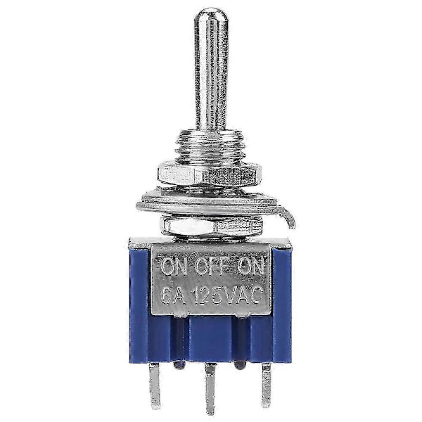 10 kpl Mini Vaihtokytkin ON OFF on SPDT 3-asentoinen 3-nastainen 6mm 6A 125VAC