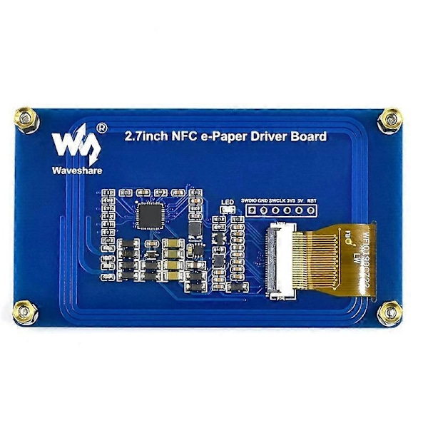 Waveshare 2.7 Tommer Passiv NFC-Drevet E-Papir Modul Intet Batteri Trådløs Strømforsyning & Dataoverførsel