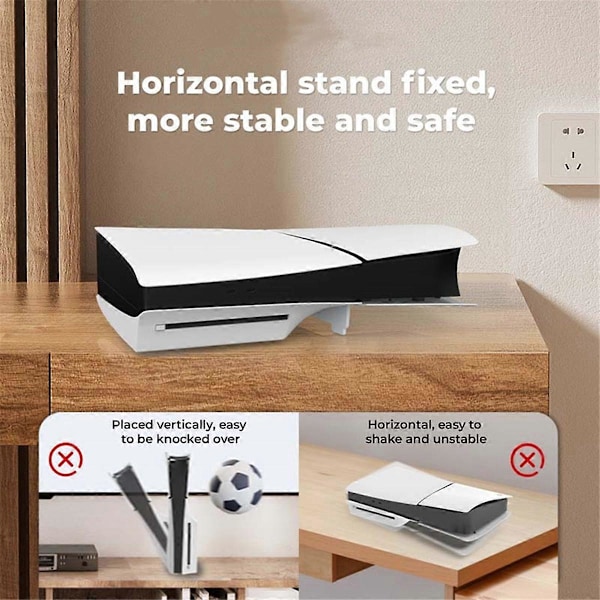 Fast Stöd Konsol Horisontellt Stativ för PS5 Slim