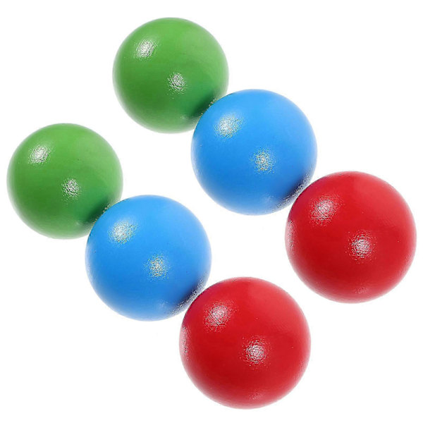 6 st Trä Bocciabollar Barn Rullande Bocciabollar Fritidssport Boccia Trä Rullande Bollar väl