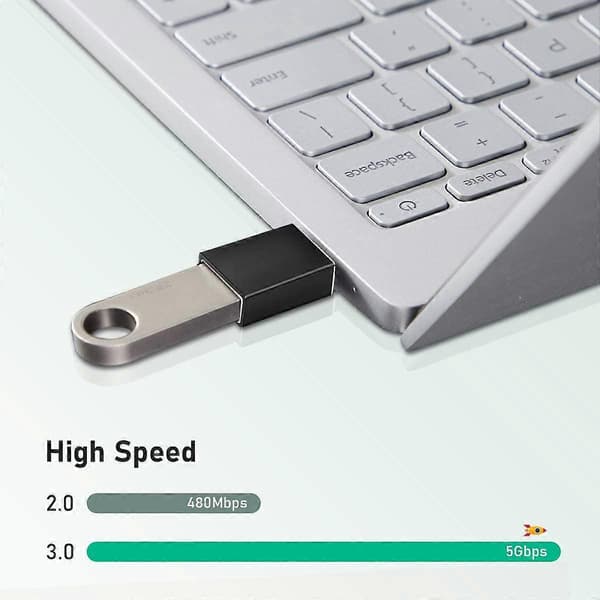 USB Hub 3.0 med Adapter, 7 Porter Superspeed USB Hub