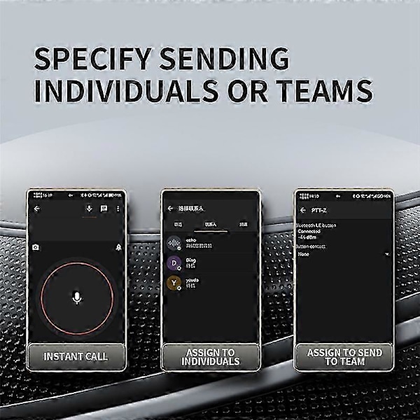 Sopii langattomalle Bluetooth PTT e -ohjauspainikkeelle säädettävällä hihnalla Zello IOS Android Smar-FO SHAN RAN WANG -laitteille