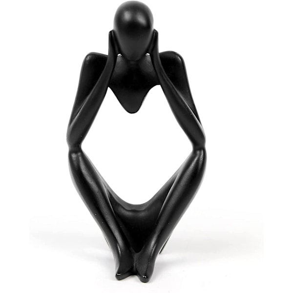 Resin Thinker-stil Abstrakt Skulptur Statue Hjemmedekor Aksenter Samleobjekter Figurer Hjemmekontor Bokhylle Skrivebord Dekor, QINWEI-215