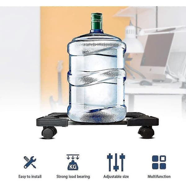 1 stk. Mobil CPU Stand Justerbar Computertårn Stand med 4 Hjul