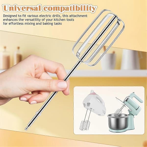 2 st vispfästen för handmixer, universell vispbyte för degknådare för bakning och matlagning