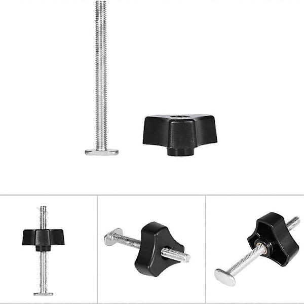 5 Set T-bultsknoppsats, T-skruv och plastknoppmutter