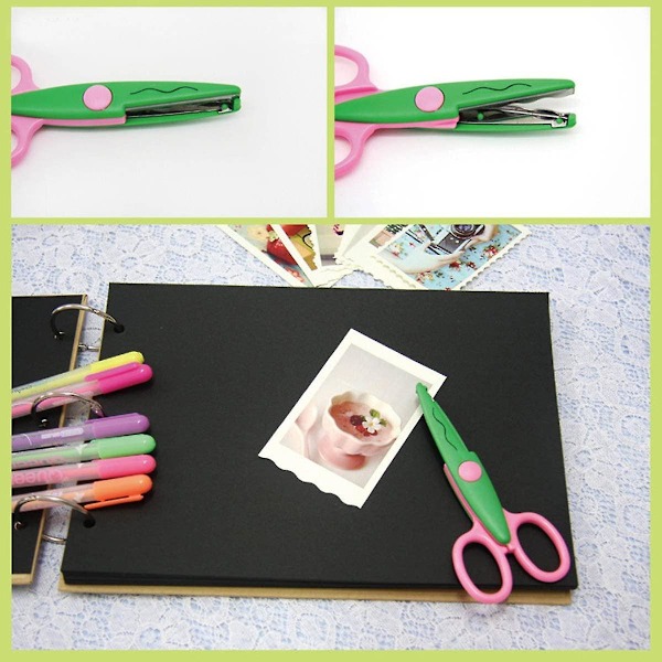 6 Färgglada Dekorativa Papperskant Sax Set, Scrapbooking Sax Konst Kreativa Hantverk Sax Vågkant Skärare Perfekt för Lärare, Hantverk, Barn De