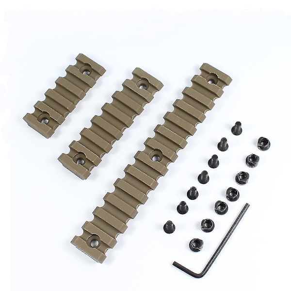 Svart 3-delad Nylon Plastskena 5/7/13 Kortplats 20mm Keymod Fäste Keymod Skenbas
