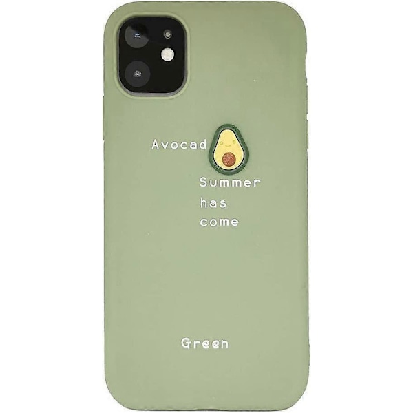 liangnv Vihreä Avokado Luova Ihana Sarjakuva Söpö 3D Hedelmäkotelo iPhone 12 Pro Max/iPhone 12 Pro/iPhone 12/ iPhone 12 Minille, Iskunkestävä, Tukee Wi-Fiä