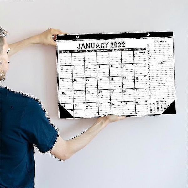 2022 Pöytäkalenteri Kuukausittainen Seinäkalenteri Tammi 2022 - Kesäkuu 2023 Tehtävälista Tarralla