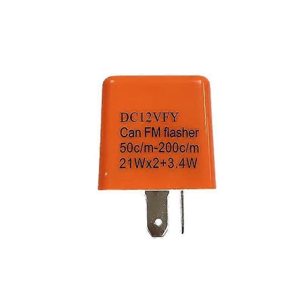 12v 2-benet LED blinkrelæ justerbart indikatorrelæ blinklysrelæ til motorcykel (1 stk., sort)