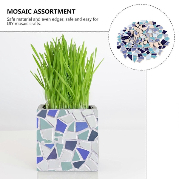 200 G Kontorborddekor Keramisk Mosaikkfliser for Håndverk Uregelmessig Form Blomsterpotte Partikkelsten Glasert DIY Barn