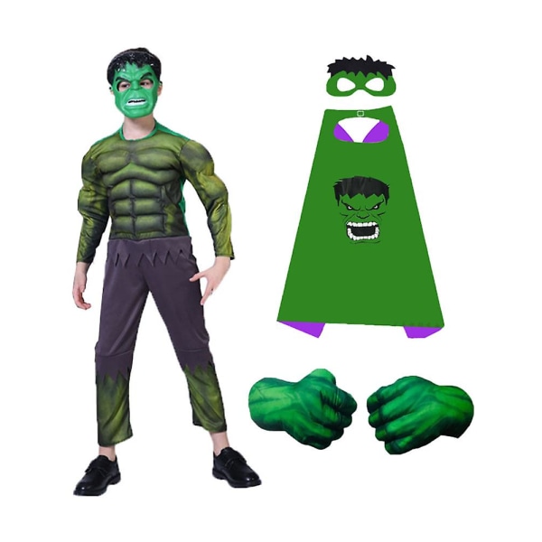 Barn Jul Födelsedagspresenter Cosplay Barn Jul Birtmuscle kostymer inklusive masker Halloween Barn kostymer med handskar Hög kvalitet As shown S
