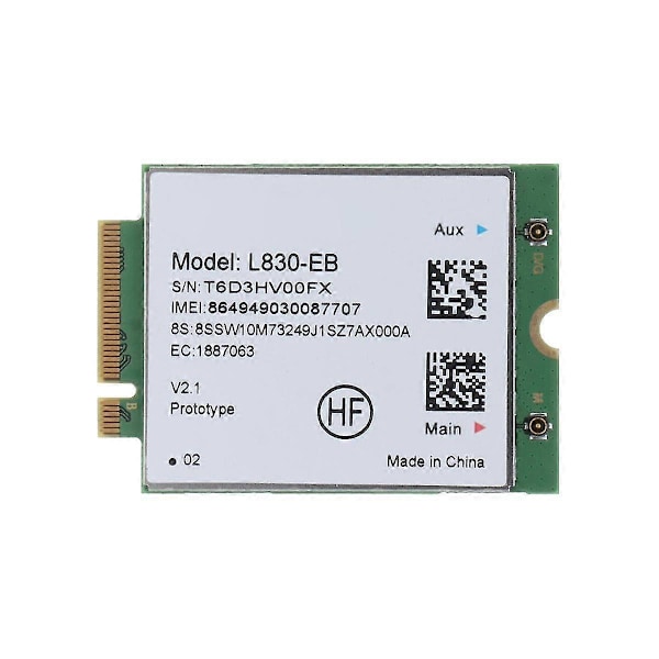 L830- 4G Wi-Fi Kortmodul för X280 T480 T580 P52S L480 L580 T490 T590 P53S T490S X390 L490 L590 01