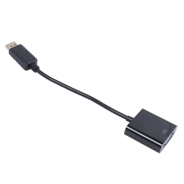 10X 1080P DP DisplayPort uros-VGA naarasmuunninsovitinkaapeli varastossa Black