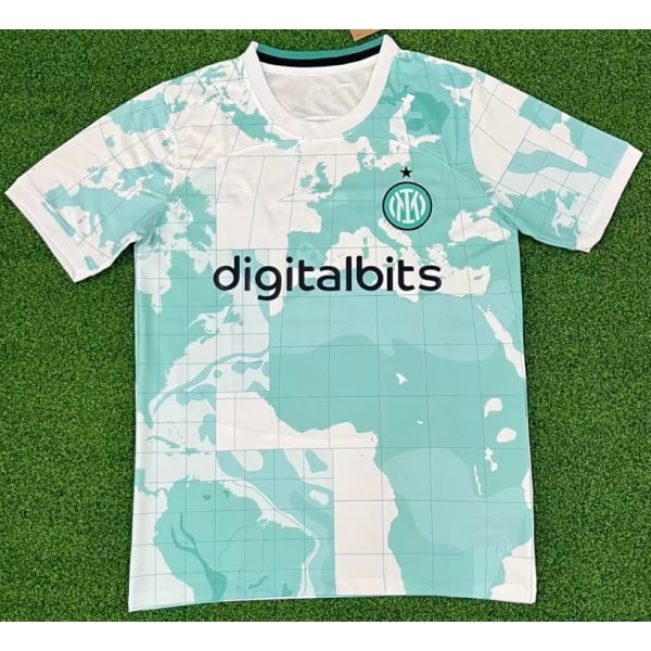 Ny vintage Ljusblå Inter Football Training T-shirt Cantona NO.7 L