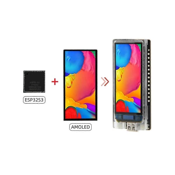 T-display-s3 Amoled Utviklingskort For Smart Hjemmeautomasjonssystem Esp32-s3+1.91 Tommers Amoled