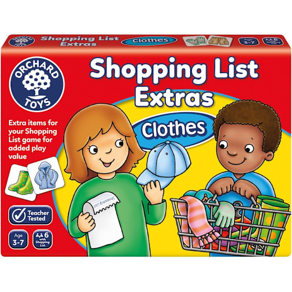 Orchard Toys Ostoslista Muistipeli - Etsintä- ja muistipeli - Opettavainen peli lapsille - 2–4 pelaajalle Clothing-Additional Items