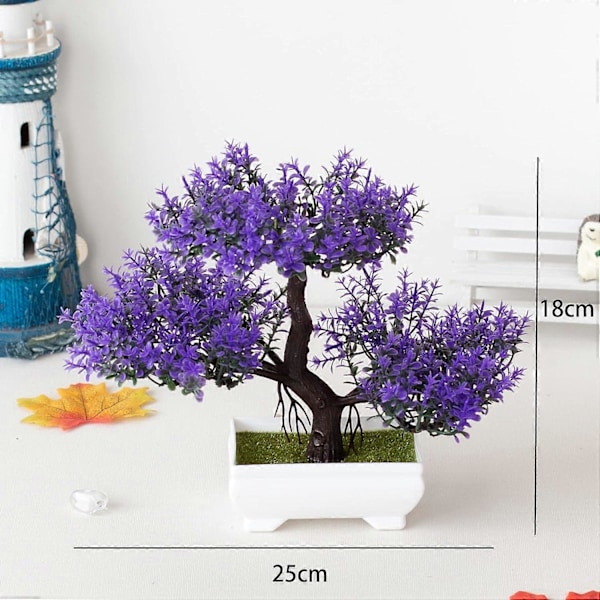 Verve Jelly Keinotekoinen Bonsai Setri, Keinotekoinen Bonsai Mänty Puu Ruukussa Tekokukilla Bonsai Kasvit Kodin Sisustukseen, Toimisto/Ikkuna