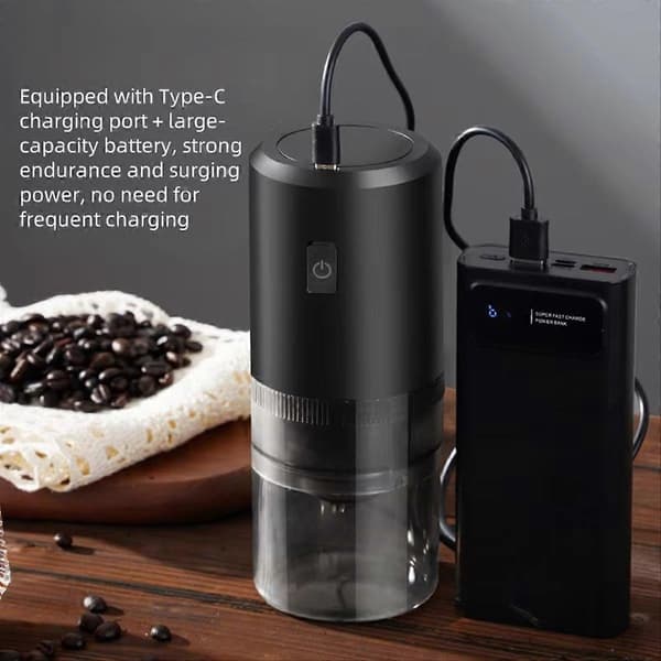 Elektrisk Kaffekværn - USB-C Genopladelig, Keramisk Kværnkerne