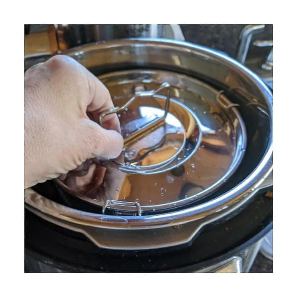 Flan Form, Flanform i Rostfritt Stål med Lock - Flan Maker för 6 Quart Gryta