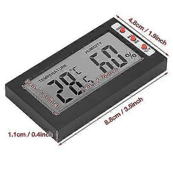 LCD Digital Temperatur Fugtighedsmåler Mini Digitalt Termometer Hygrometer Sensor Mini LCD Hygrometer Til Hjemmekontor Have Drivhus