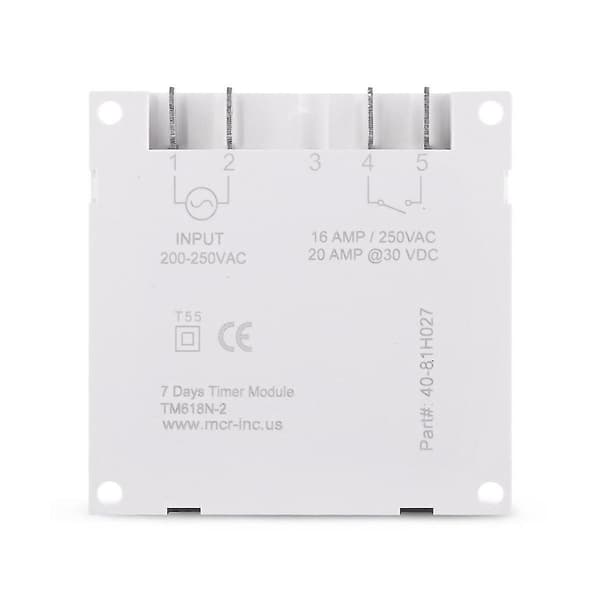 Tm618N-2 Lcd 1,6 Tommer Digital 220V Ac Programmerbar Timer Switch med Relæ Indeni og Nedtælling Ti