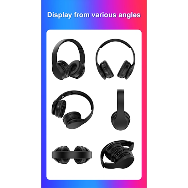 Vikbart Bluetooth 4.1 Trådlöst Gaming Headset Hi-Fi Stereo Headset för PS4