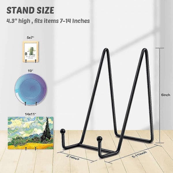 Panelstativ til display - Sort jern staffeli panelholder