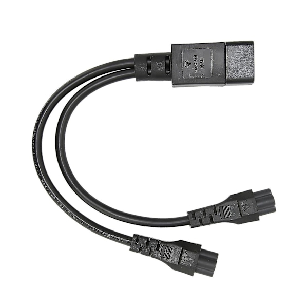 Jakokaapeli Iec320 C14 uros - kaksois Iec320 C5 naaras, virtajohto kannettavan tietokoneen virtalähteelle