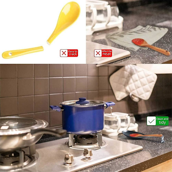 Sort skeholder i rustfrit stål til køkkenbordplade, madlavningsredskabsholder, ske-øseholder