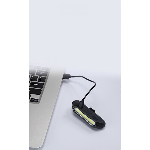 Sykkelbaklykter med Sterkt Lys, USB-oppladbar Baklykt for Sykkel for Nattsykling, Enkel å Installere for Barn, Kvinner, Rød Hvit (2 Pakker)