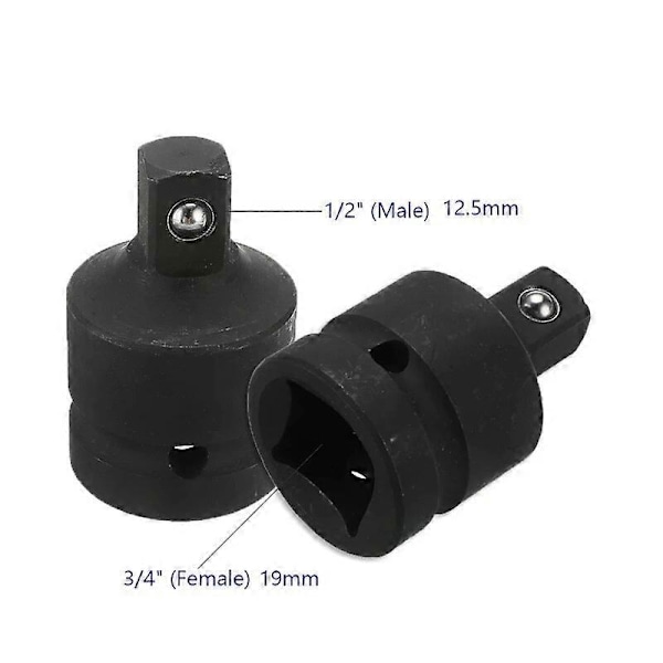 1 stk 3/4" Hunn til 1/2" Hann Slagstøtte Sokkel Reduserer Ratsj Adapter Konverterer Driv Reduserer Luft Slagstøtte Ratsj Nøkkel