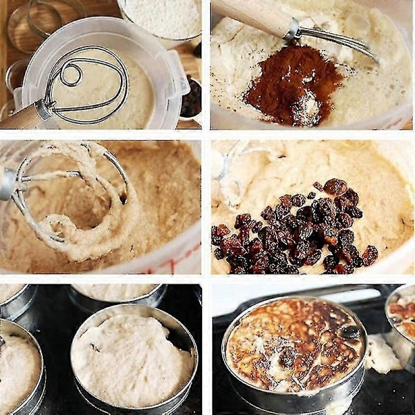 Dansk Deigvisp Brødmikser, 3 stk Rustfritt Stål Nederlandsk Visp For Kake Dessert Brød Pizza Bakverk-Bra