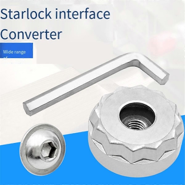 2 Set Konverter för Starlock Adapter Verktyg Star Lock System Elverktyg Oscillationssågblad Adapter