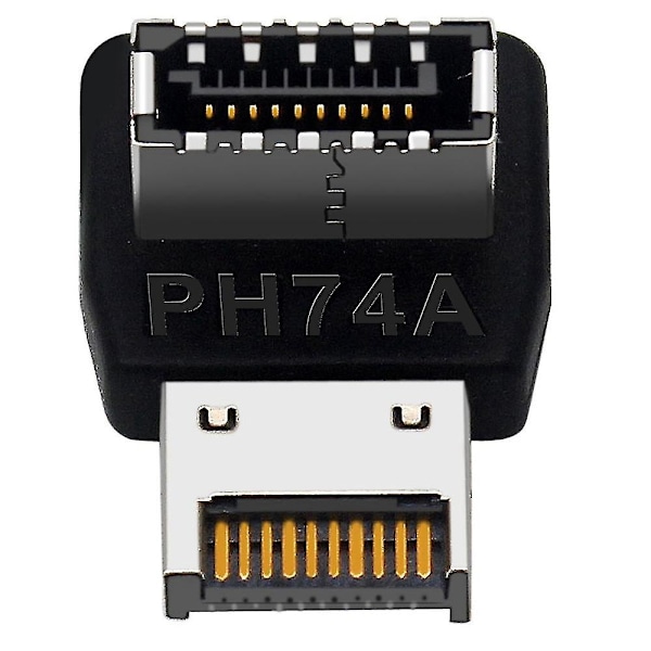 Datormoderkort Typ-E USB 3.1 Typ-E Gränssnitt 90 Graders Styrningsvinkel Främre Typ-C Installerad Adapter (PH74B)