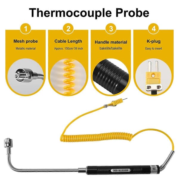 -81533B K-typ sensor rätvinklig temperaturprob