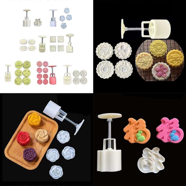 Mungbønnekageforme 3D Mooncake-forme Nem at bruge Plastmateriale Mooncake-forme Køkken DIY Bageudstyr 75g rabbit