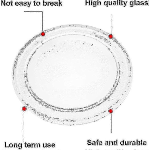 Yleismallinen mikroaaltouunin lasinen pyörivä alusta pidikkeellä, 245mm/24,5cm/9,65in A