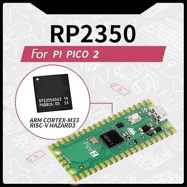 Velegnet til 2-M Udviklingskort RP2350 Microcontroller ARM -M33 Hazard3 RISC-V Loddepin Header