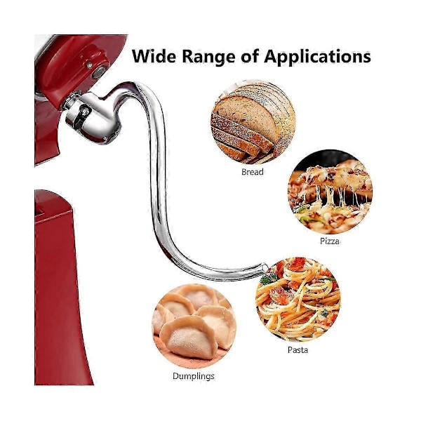 Passer til dejkrog til Kitchenaid 5QT Lift og 6QT Stand Mixer, dejtilbehør til mixer, tåler opvaskemaskine - FO SHAN RAN WANG