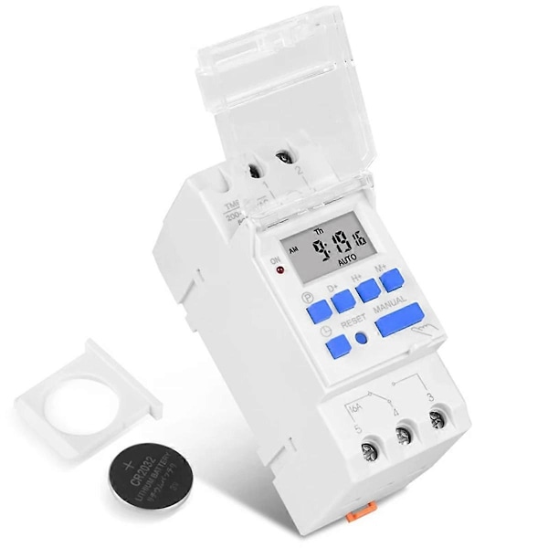 Programmerbar Digital Tidsbrytare Relä Timer Kontroll AC 220V 16A