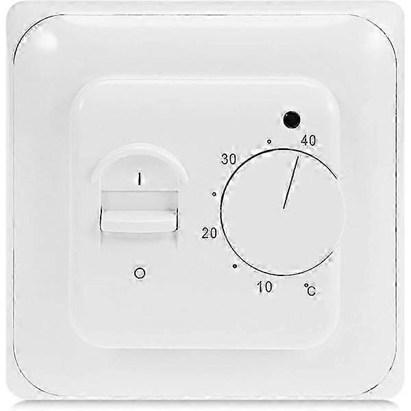 Manuell elektrisk gulvvarmetermostat med AC 220V 16A probe, mekanisk gulvvarmetermostatkontroller [Energiklasse A+++]