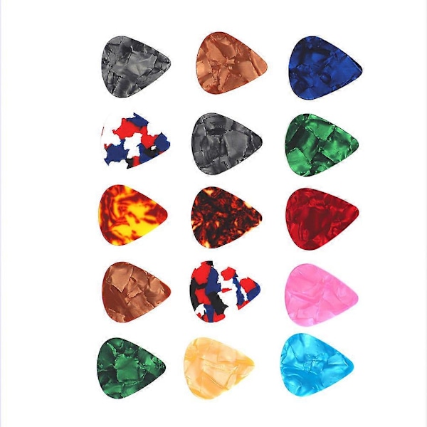 Celluloid Plektrum Gitarrplektrum 0.46mm 50-Pack Musikinstrument Tillbehör