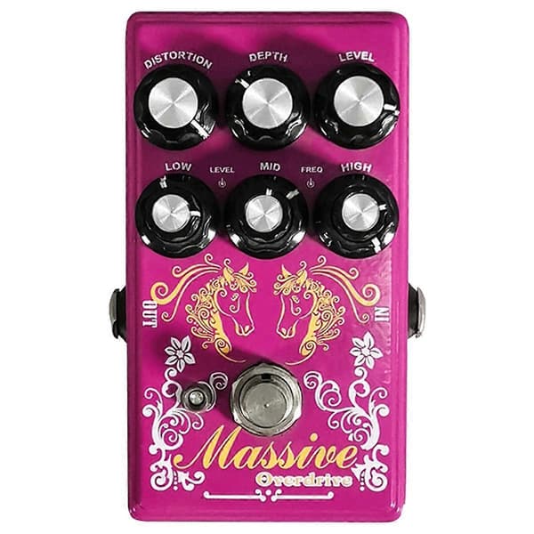 Gitar Distortion Overdrive Effektpedal, Dybde, Nivå, 3-Bånds Parametrisk EQ Lydmodifikator, Overdrive