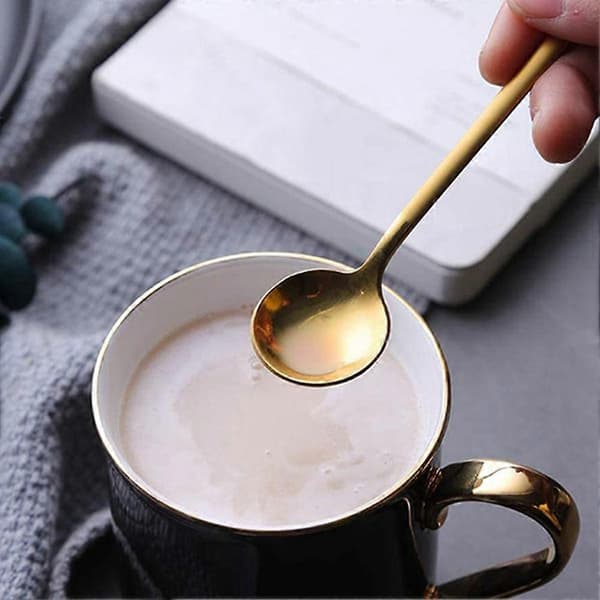 Rostfritt Stål 10 st Espresso Skedar Teskedar för Kaffe Socker