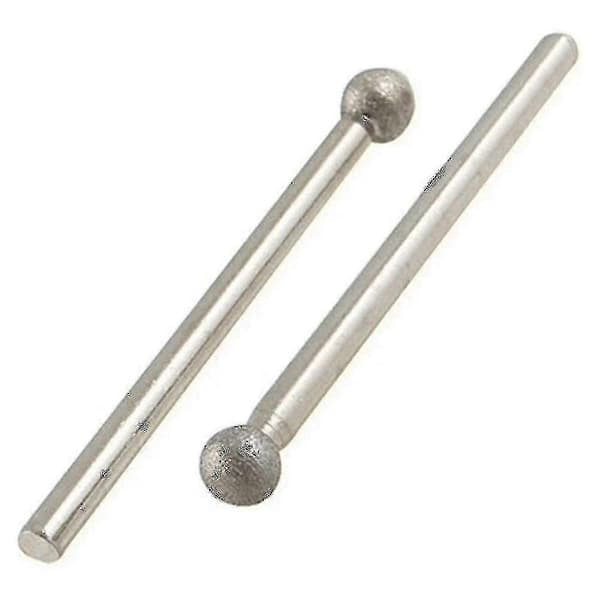 20 stk. 5 mm kugleformet 3 mm skaft diamantmonterede slibebits