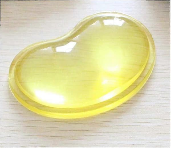 Silikon Gel Håndleddspute, Hjerteformet Gjennomsiktig Ergonomisk Musematte Håndpute Effektivt mot Håndleddsutmattelse
