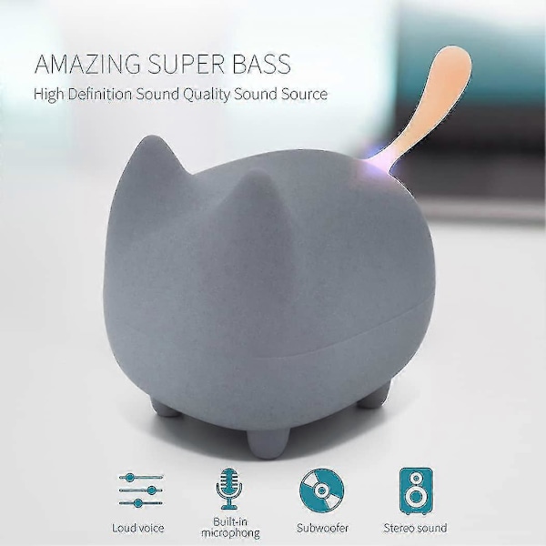 Mini langaton kannettava Bluetooth-kaiutin (harmaa)