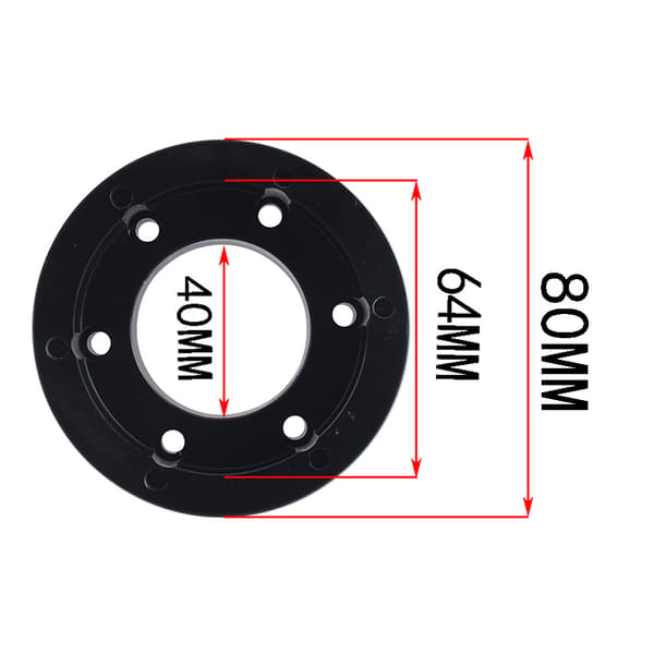 70mm Adapterplade til Logitech G29 G920 G923 13/14 tommer Racing Rat - mxbc Sort